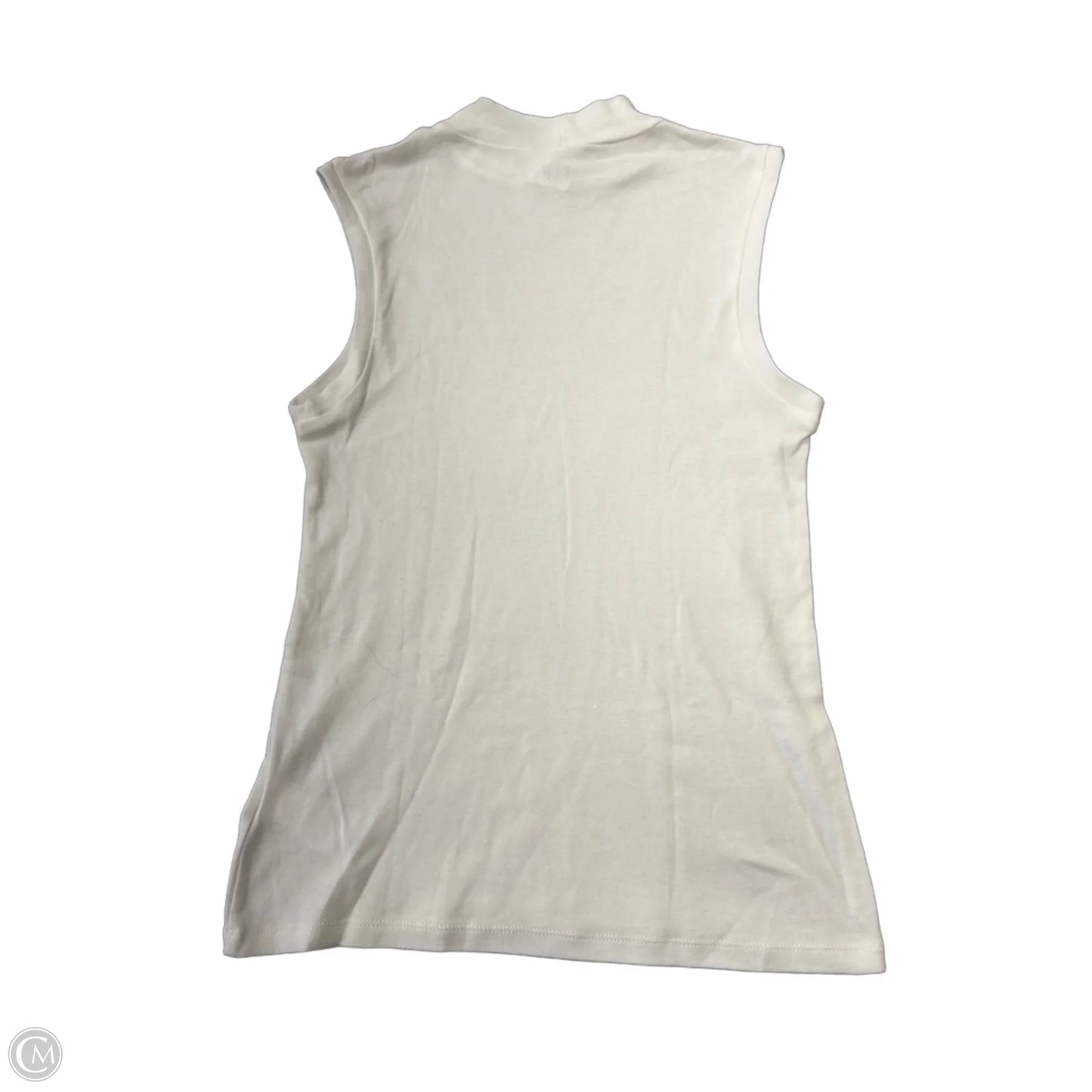 Top Sleeveless By Gap In White, Size: M