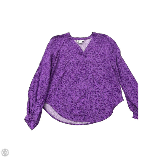 Top Long Sleeve By Liz Claiborne In Purple, Size: Xs