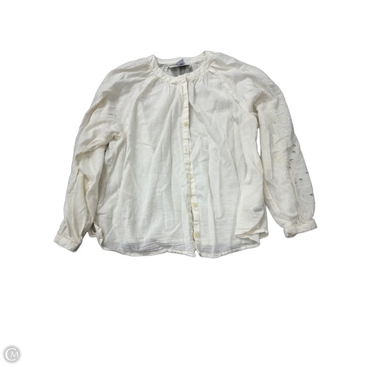 Top Long Sleeve By Old Navy In Cream, Size: Xs
