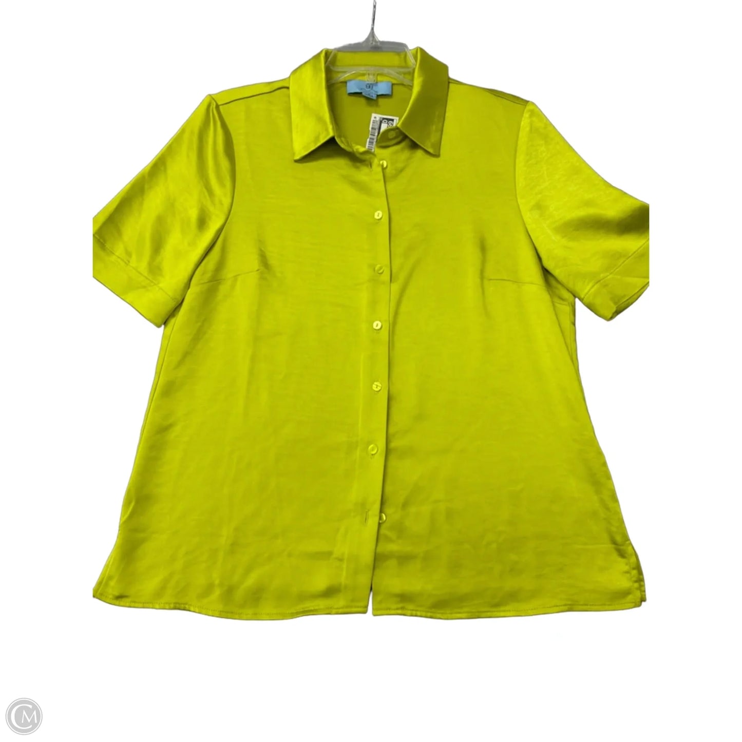 Top Short Sleeve By Cece In Green, Size: M