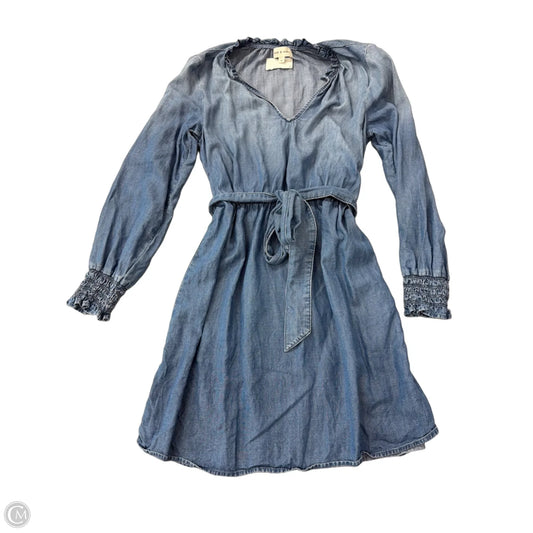 Dress Casual Midi By Cloth & Stone In Blue Denim, Size: M