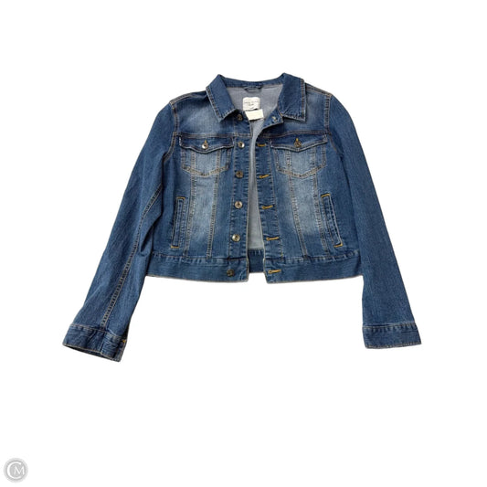 Jacket Denim By Love Tree In Blue Denim, Size: L