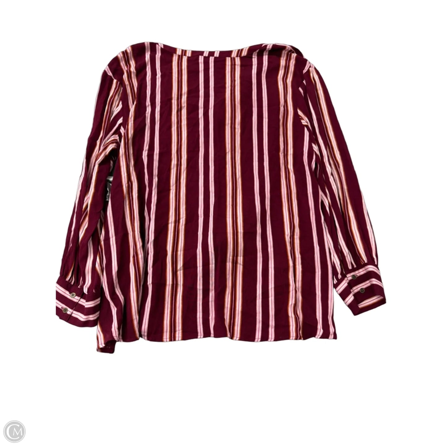 Top Long Sleeve By Ana In Striped Pattern, Size: 1x