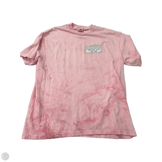 Top Short Sleeve By Comfort Colors In Pink, Size: 2x