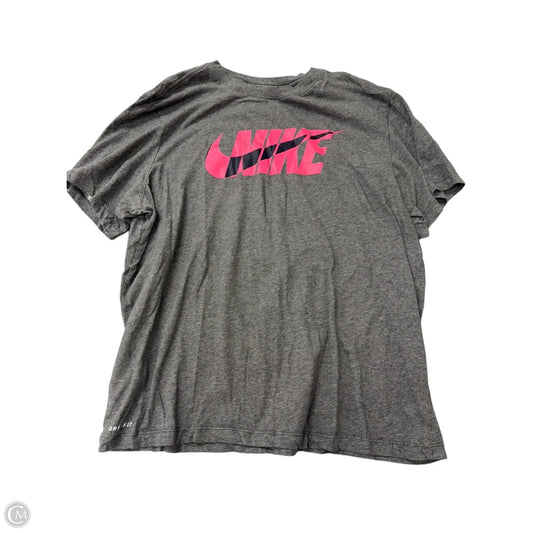Athletic Top Short Sleeve By Nike Apparel In Grey, Size: Xl