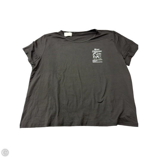 Top Short Sleeve By Shein In Black, Size: 4x