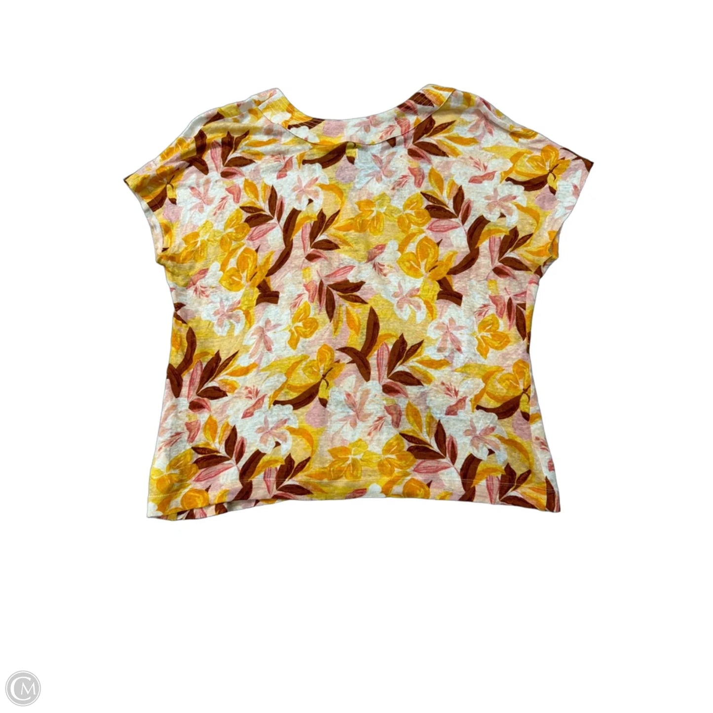 Top Short Sleeve By Tahari In Floral Print, Size: S