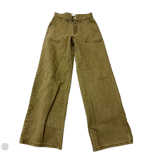 Jeans Wide Leg By Time And Tru In Green Denim, Size: 4