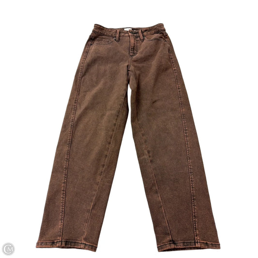 Jeans Wide Leg By Time And Tru In Brown Denim, Size: 4