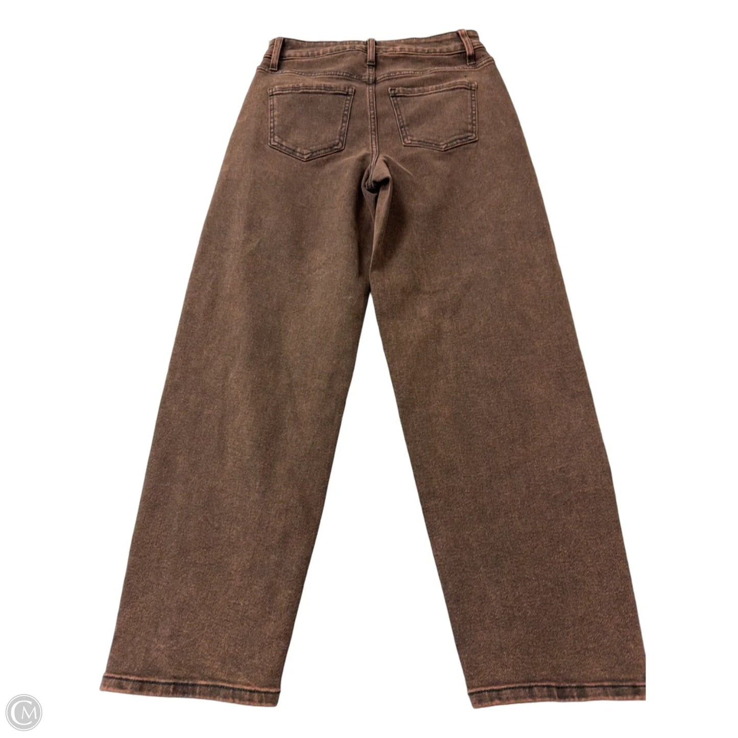 Jeans Wide Leg By Time And Tru In Brown Denim, Size: 4