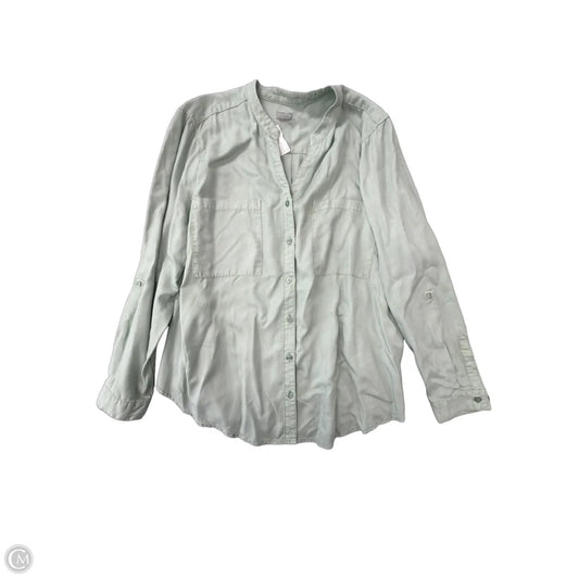 Top Long Sleeve By Chicos In Green, Size: Xl