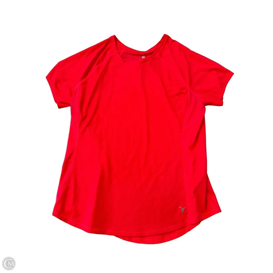 Athletic Top Short Sleeve By Old Navy In Red, Size: L