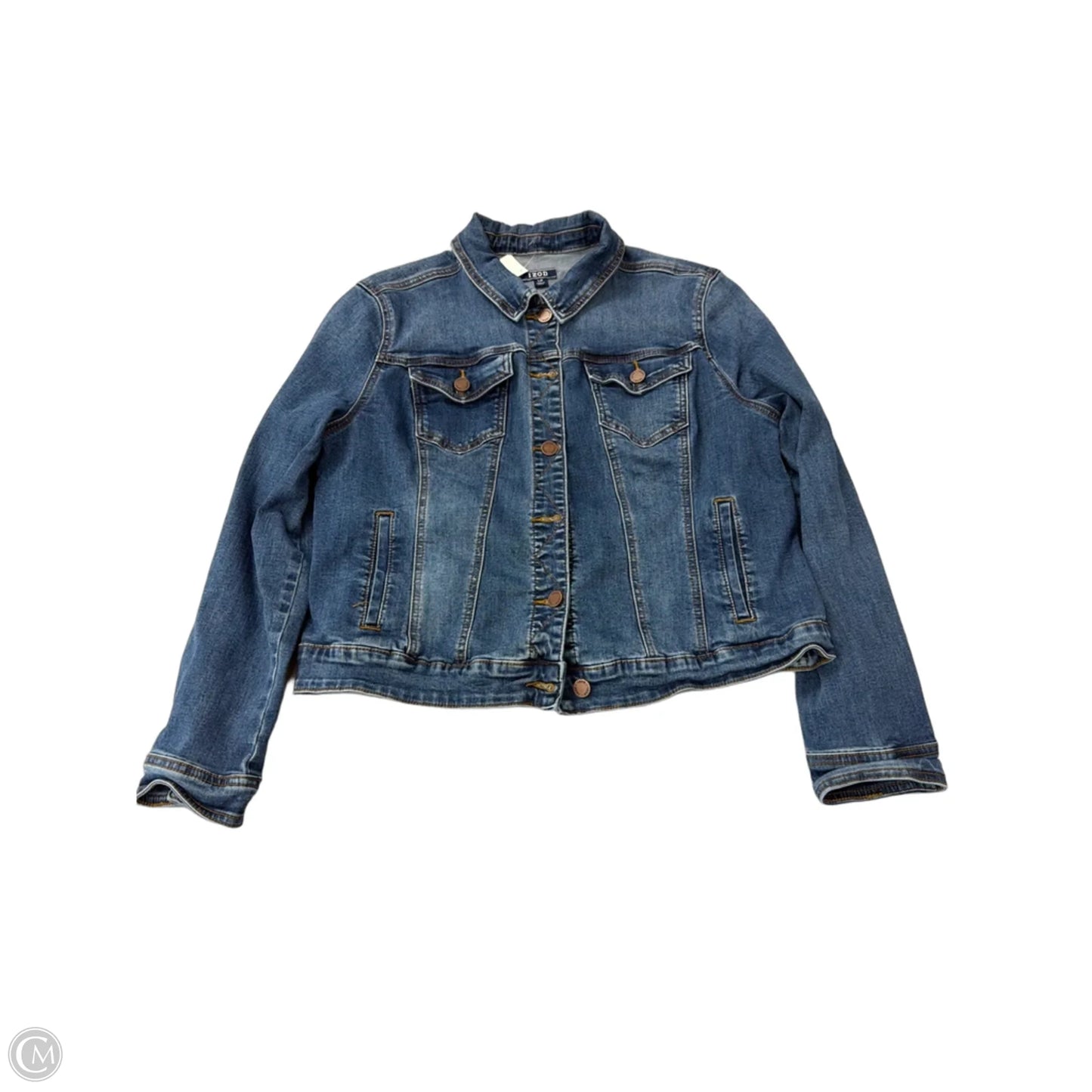 Jacket Denim By Izod In Blue Denim, Size: L