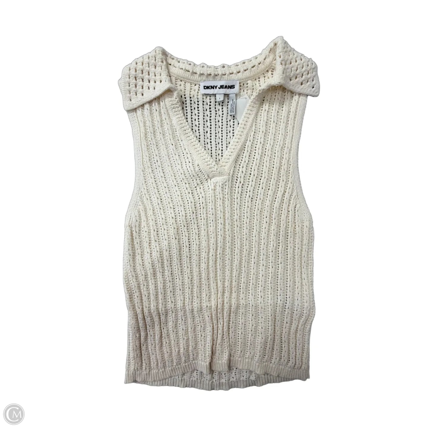 Top Sleeveless By Dkny In White, Size: S