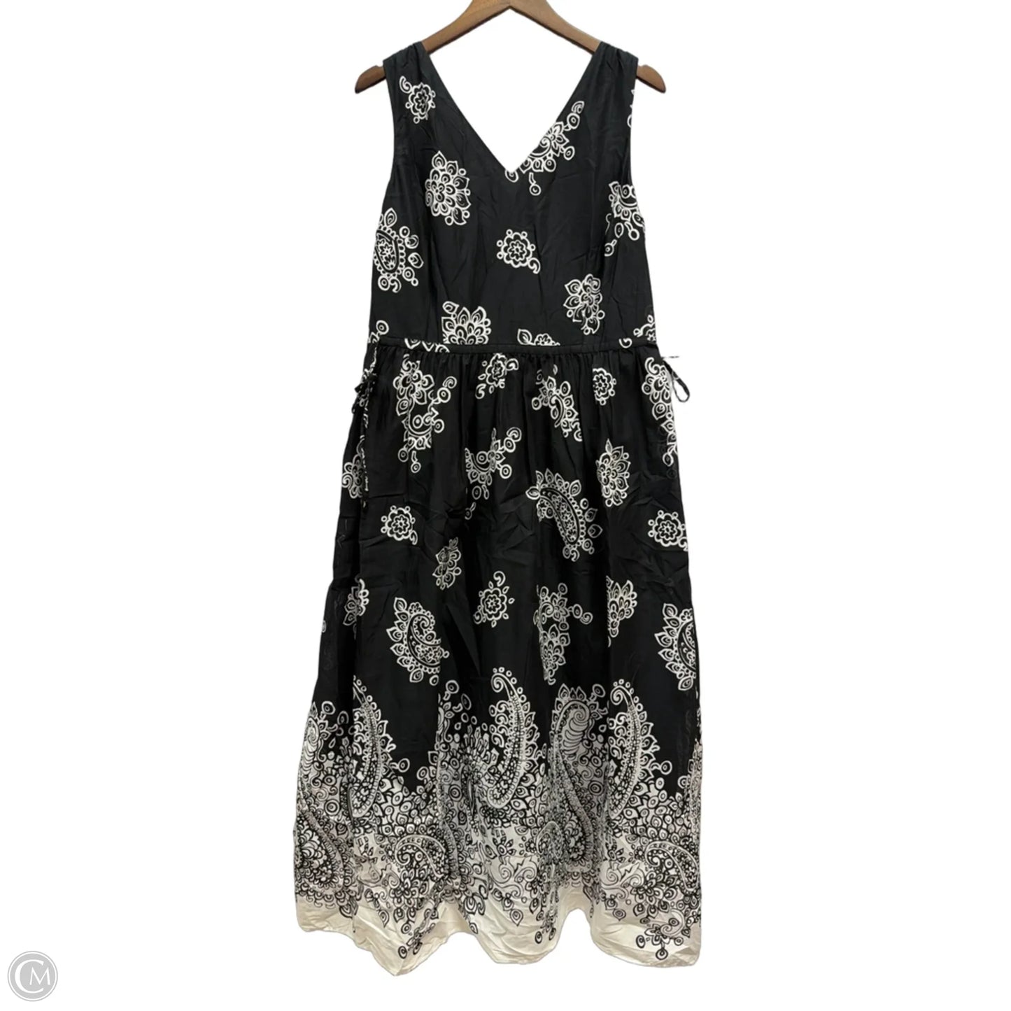 Dress Casual Maxi By Talbots In Black & White, Size: Xl