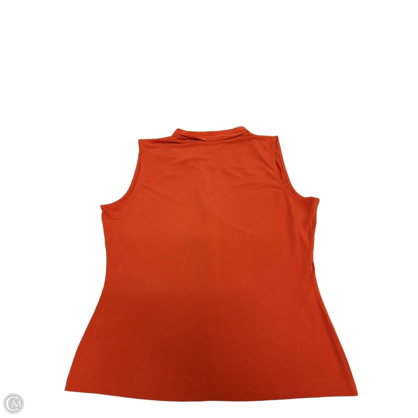 Top Sleeveless By Calvin Klein In Orange, Size: M