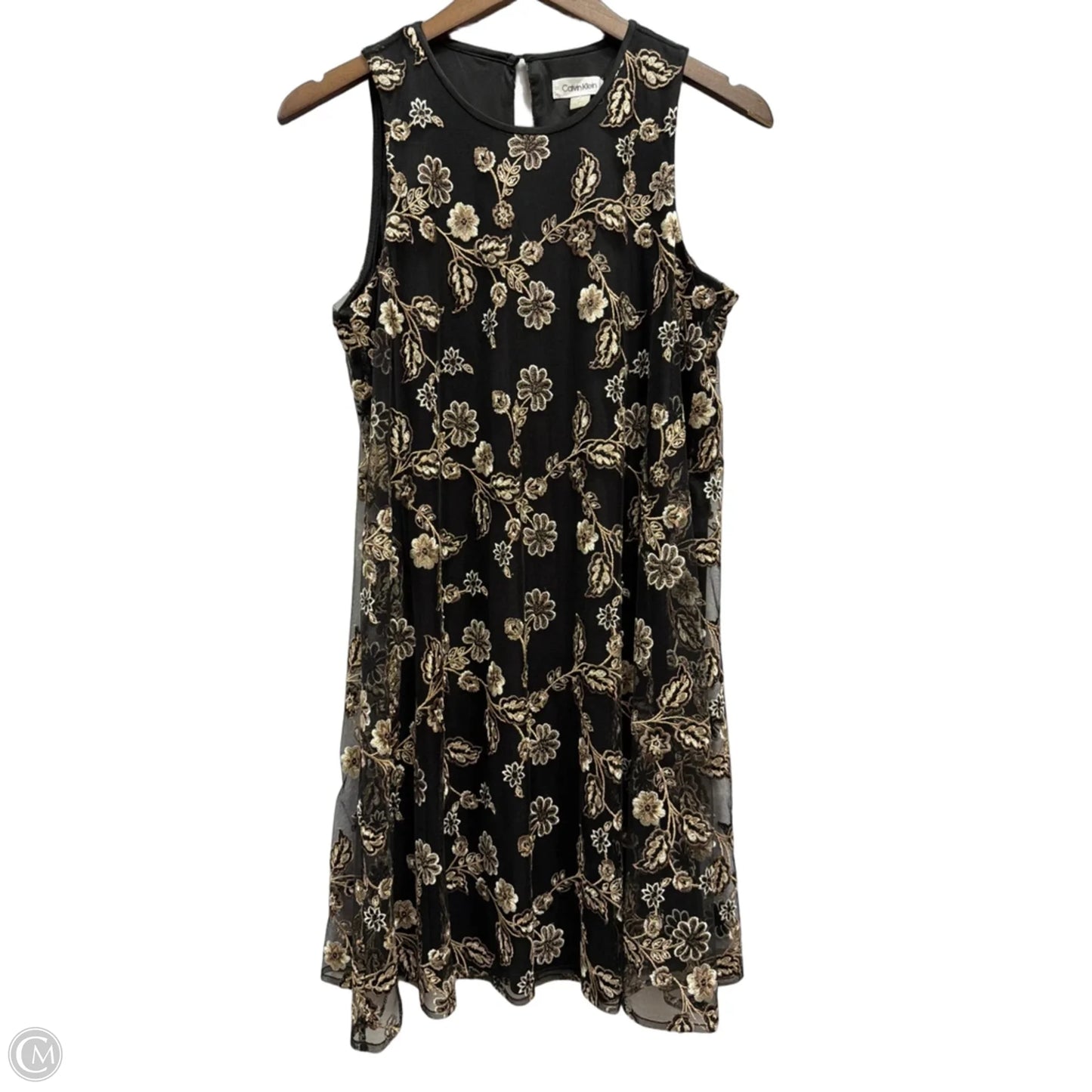 Dress Party Midi By Calvin Klein In Floral Print, Size: 8