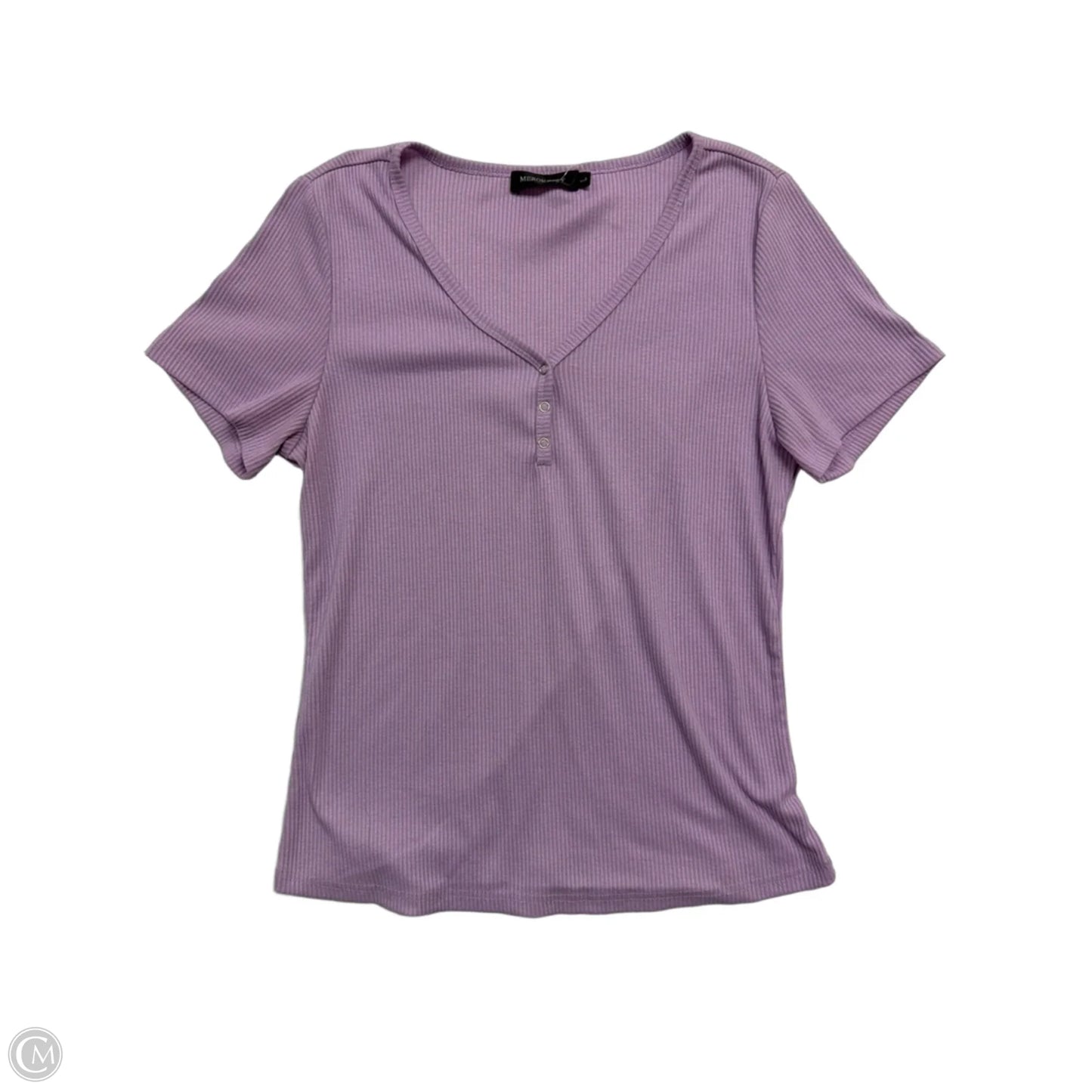 Top Short Sleeve By Merokeety In Purple, Size: L