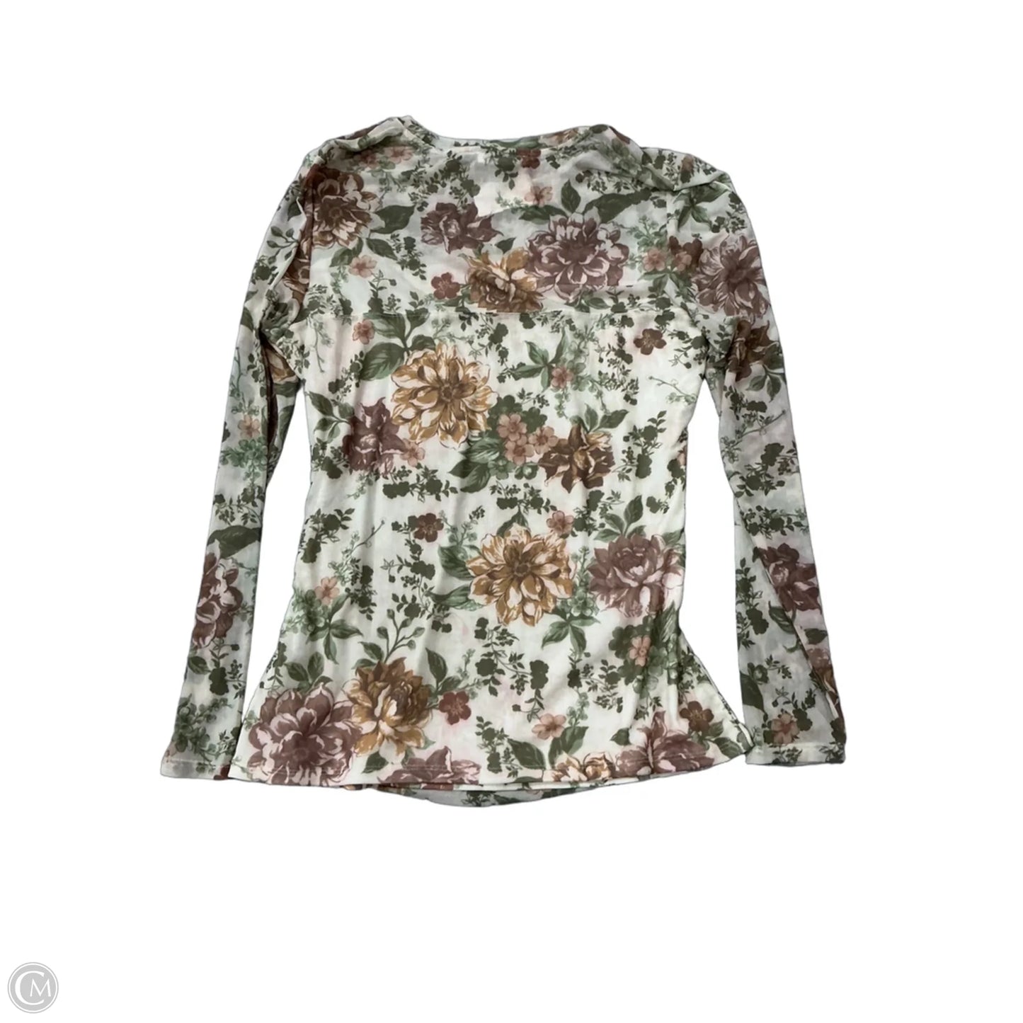 Top Long Sleeve By Maurices In Floral Print, Size: L