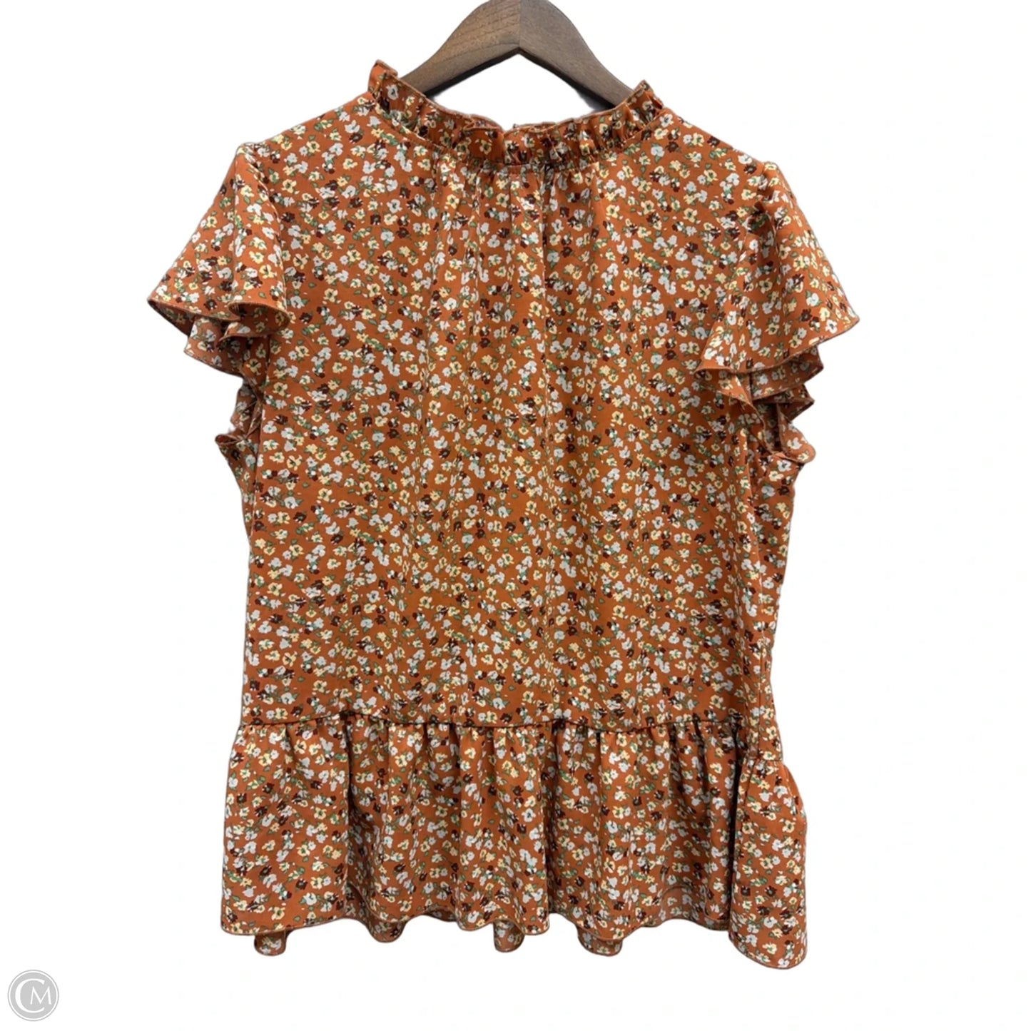 Top Short Sleeve By Clothes Mentor In Floral Print, Size: Xl