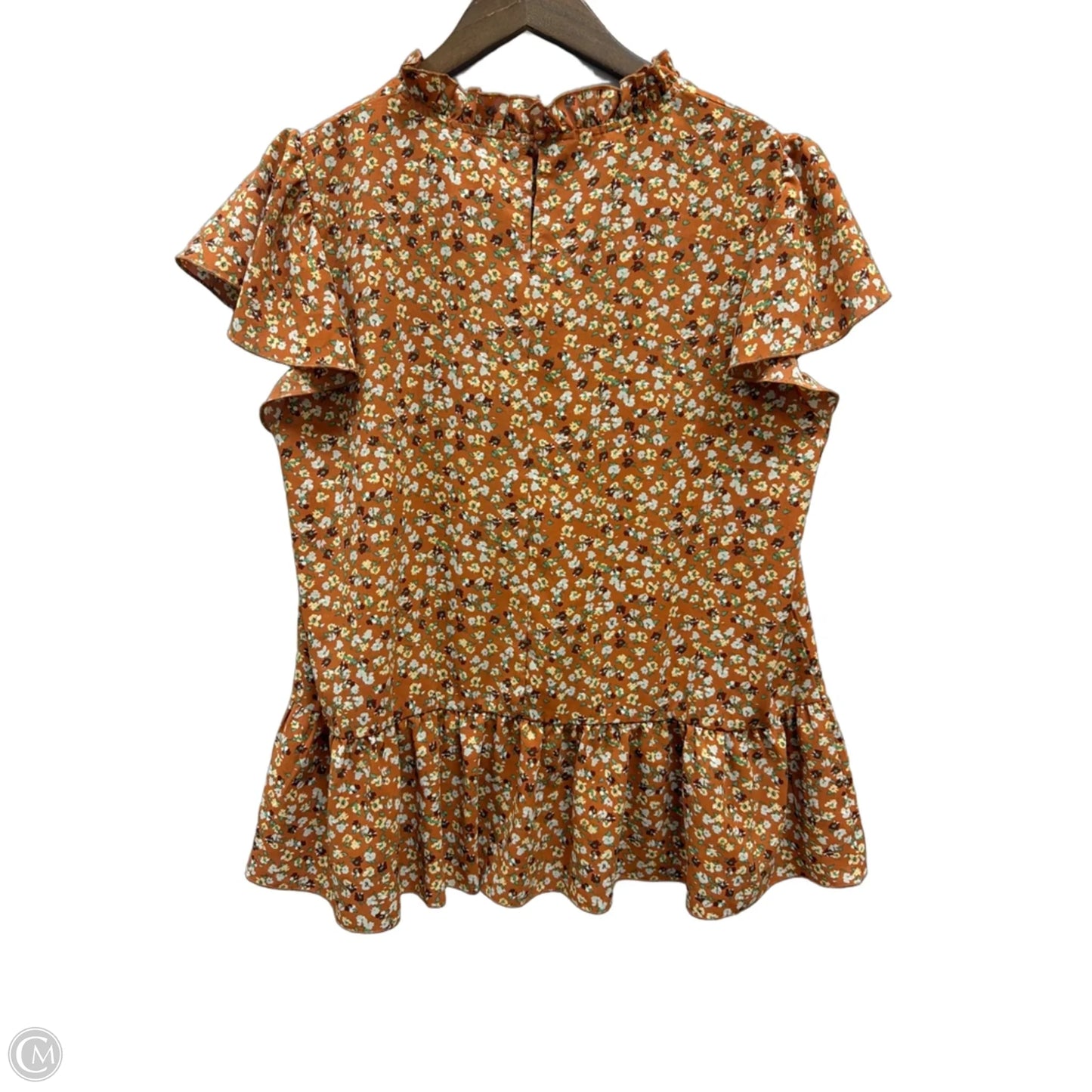 Top Short Sleeve By Clothes Mentor In Floral Print, Size: Xl