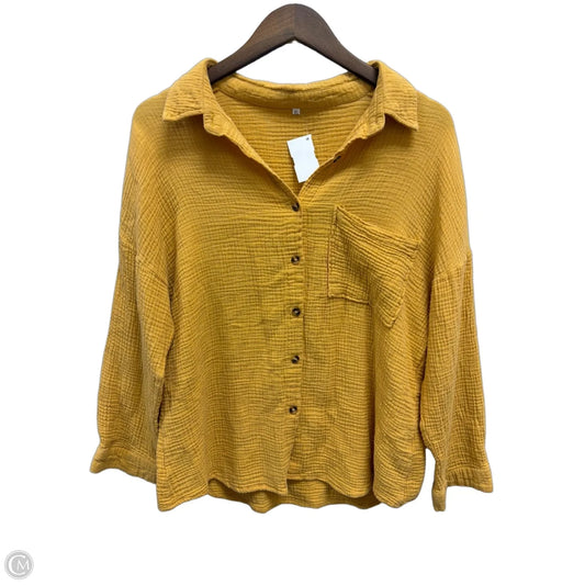 Top Long Sleeve By Clothes Mentor In Yellow, Size: Xl