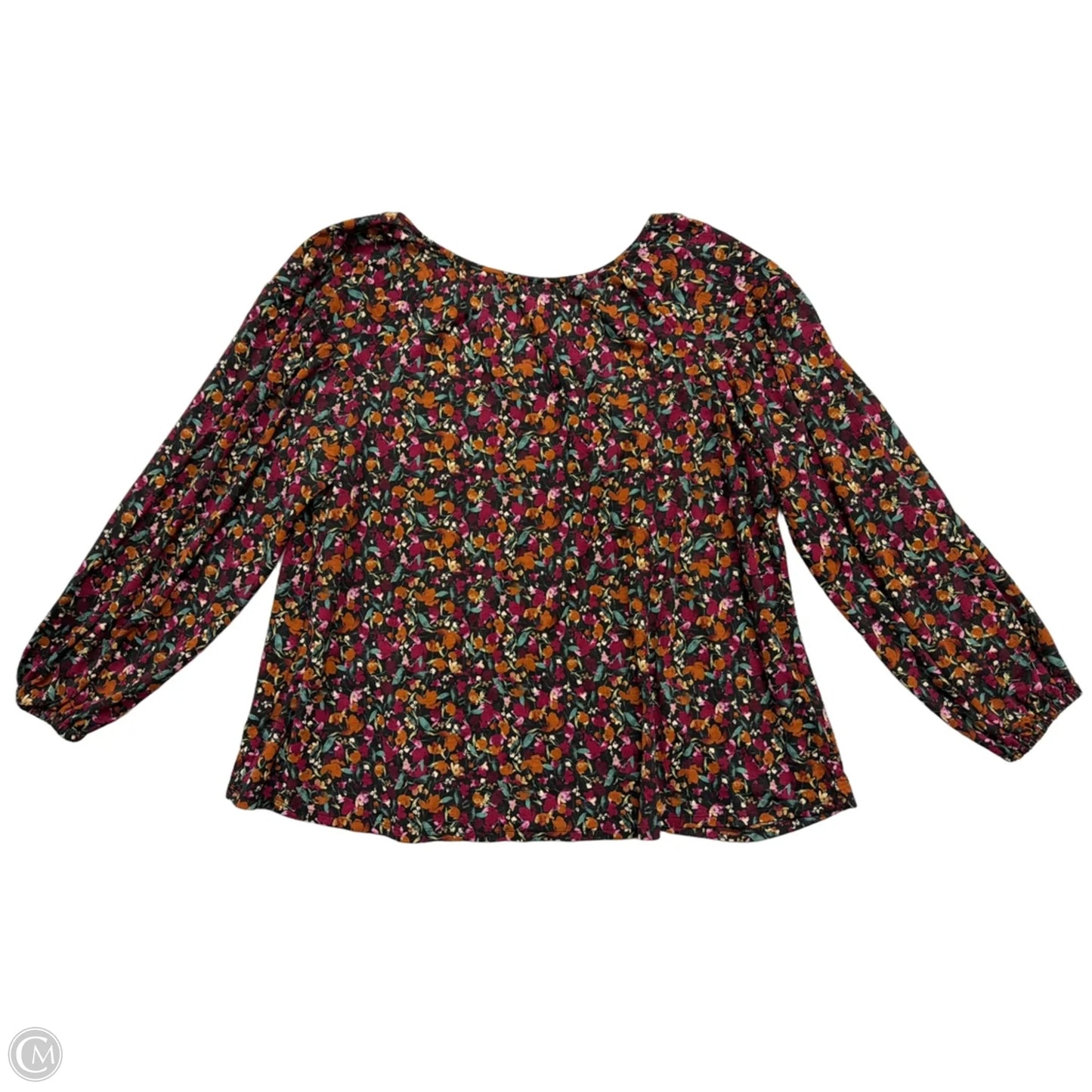 Top Long Sleeve By Ava & Viv In Floral Print, Size: 1x