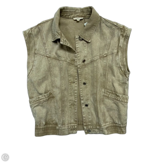 Vest Other By Elan In Brown Denim, Size: M
