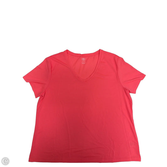 Athletic Top Short Sleeve By Athletic Works In Pink, Size: Xl
