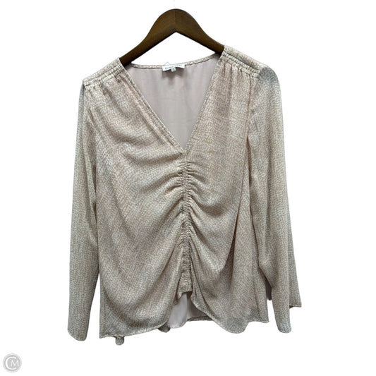 Top Long Sleeve By Calvin Klein In Pink, Size: L