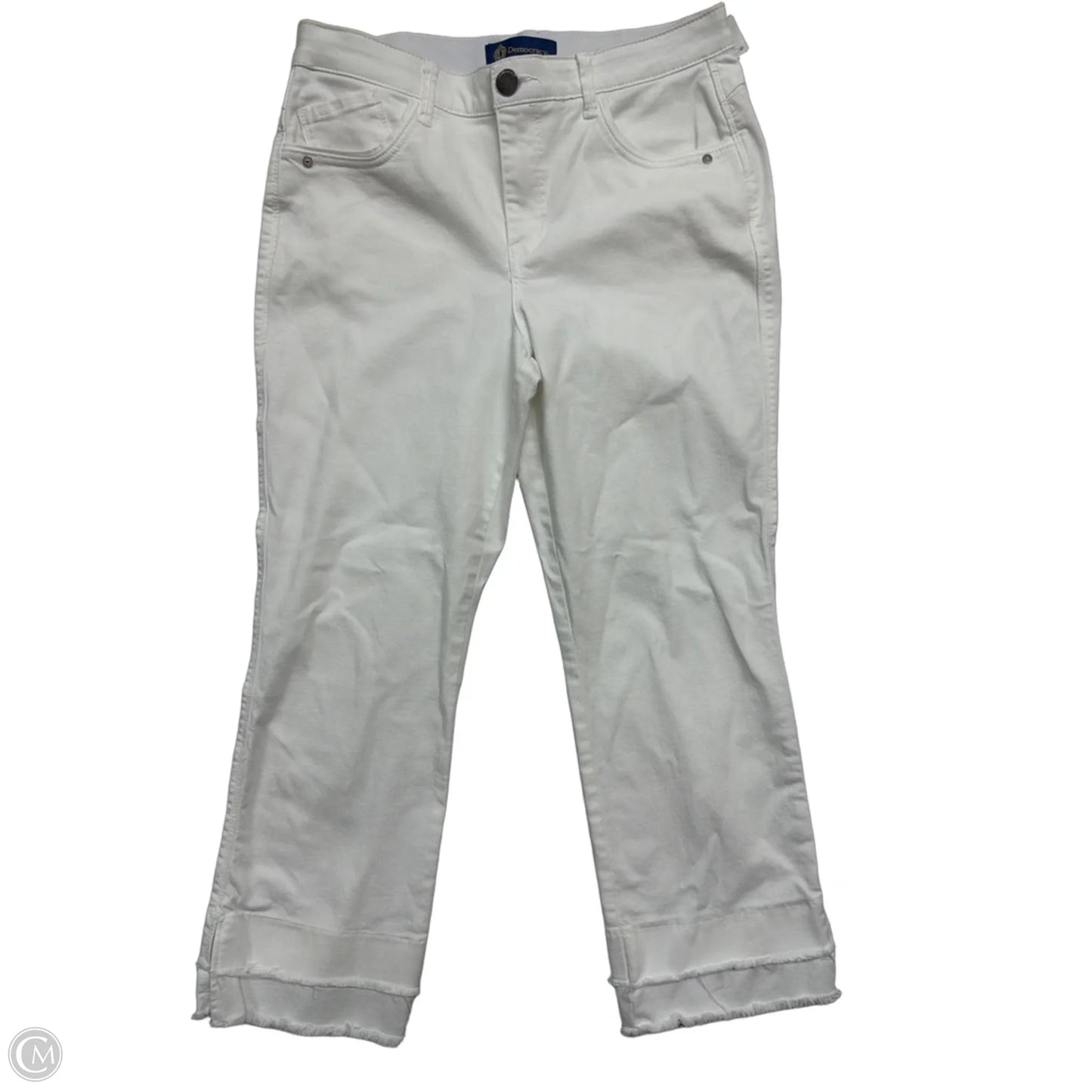Jeans Straight By Democracy In White Denim, Size: 10