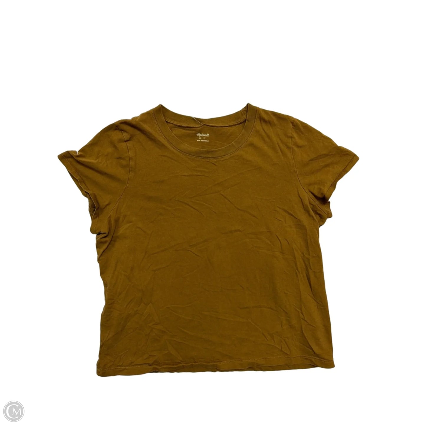 Top Short Sleeve Basic By Madewell In Green, Size: L