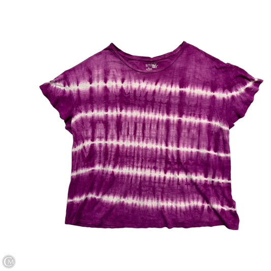 Top Short Sleeve By Terra & Sky In Tie Dye Print, Size: 2x