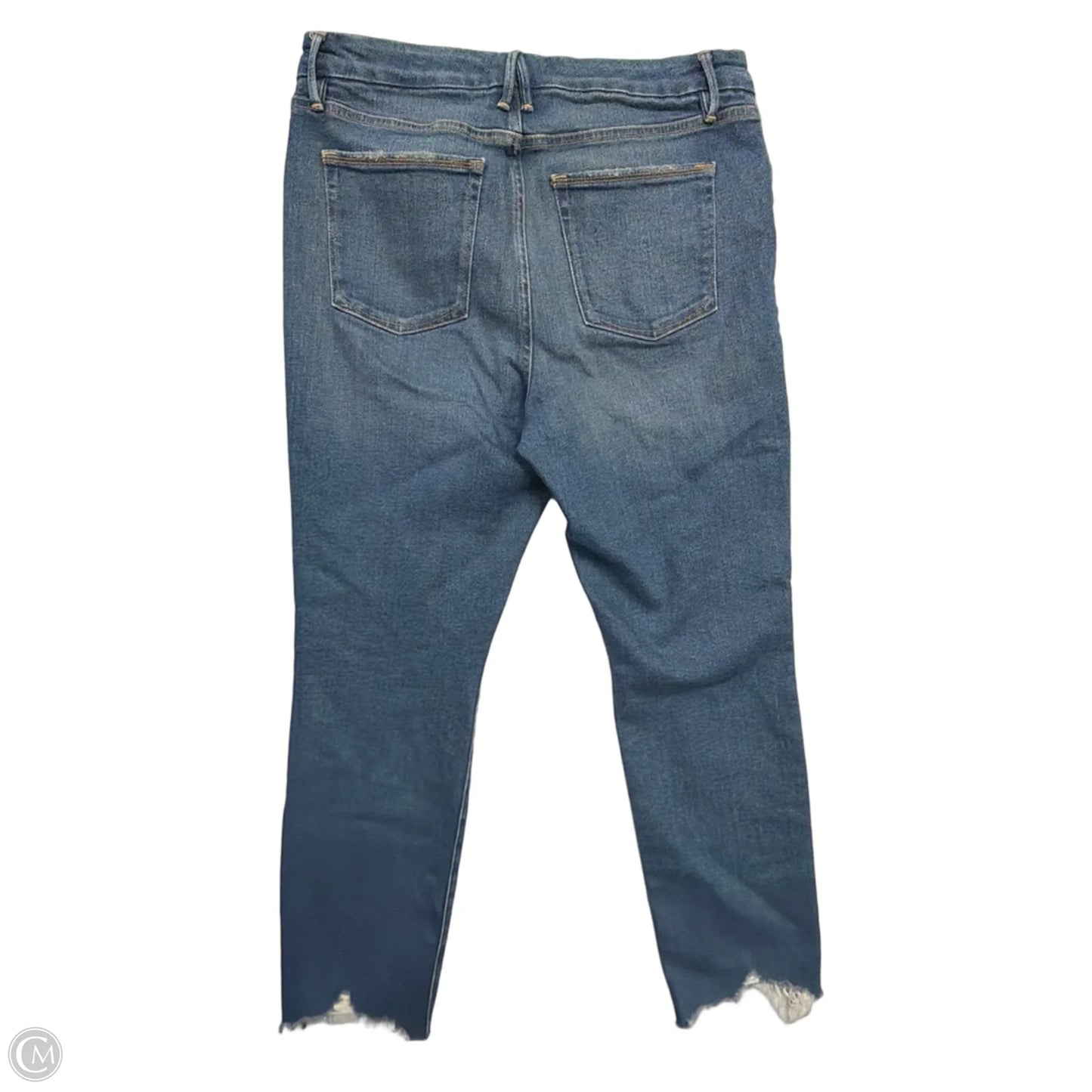 Jeans Straight By Good American In Blue Denim, Size: 14