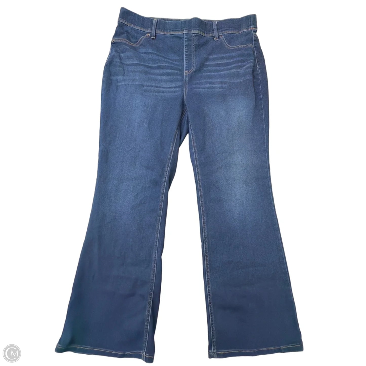 Jeans Flared By Terra & Sky In Blue Denim, Size: 18