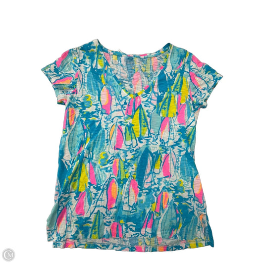 Top Short Sleeve Designer By Lilly Pulitzer In Multi-colored, Size: S