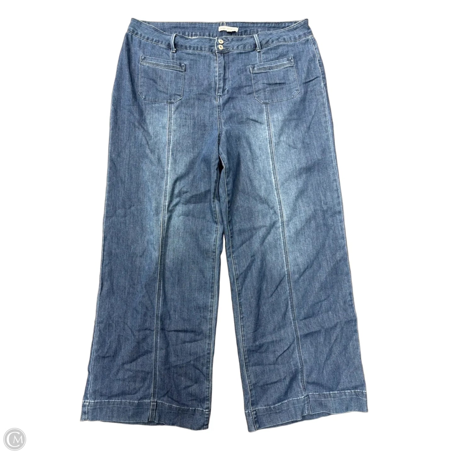 Jeans Wide Leg By Indigo Thread In Blue Denim, Size: 22
