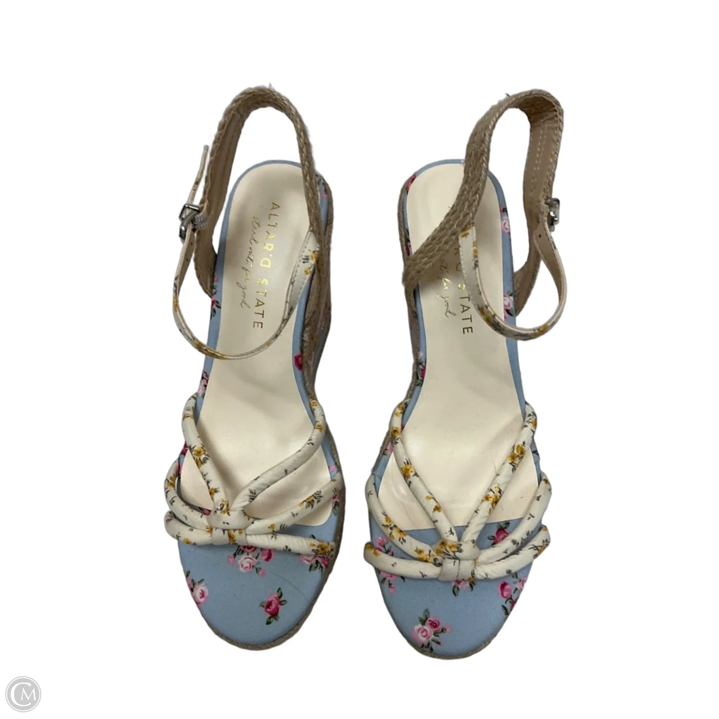 Shoes Heels Wedge By Altard State In Floral Print, Size: 7.5
