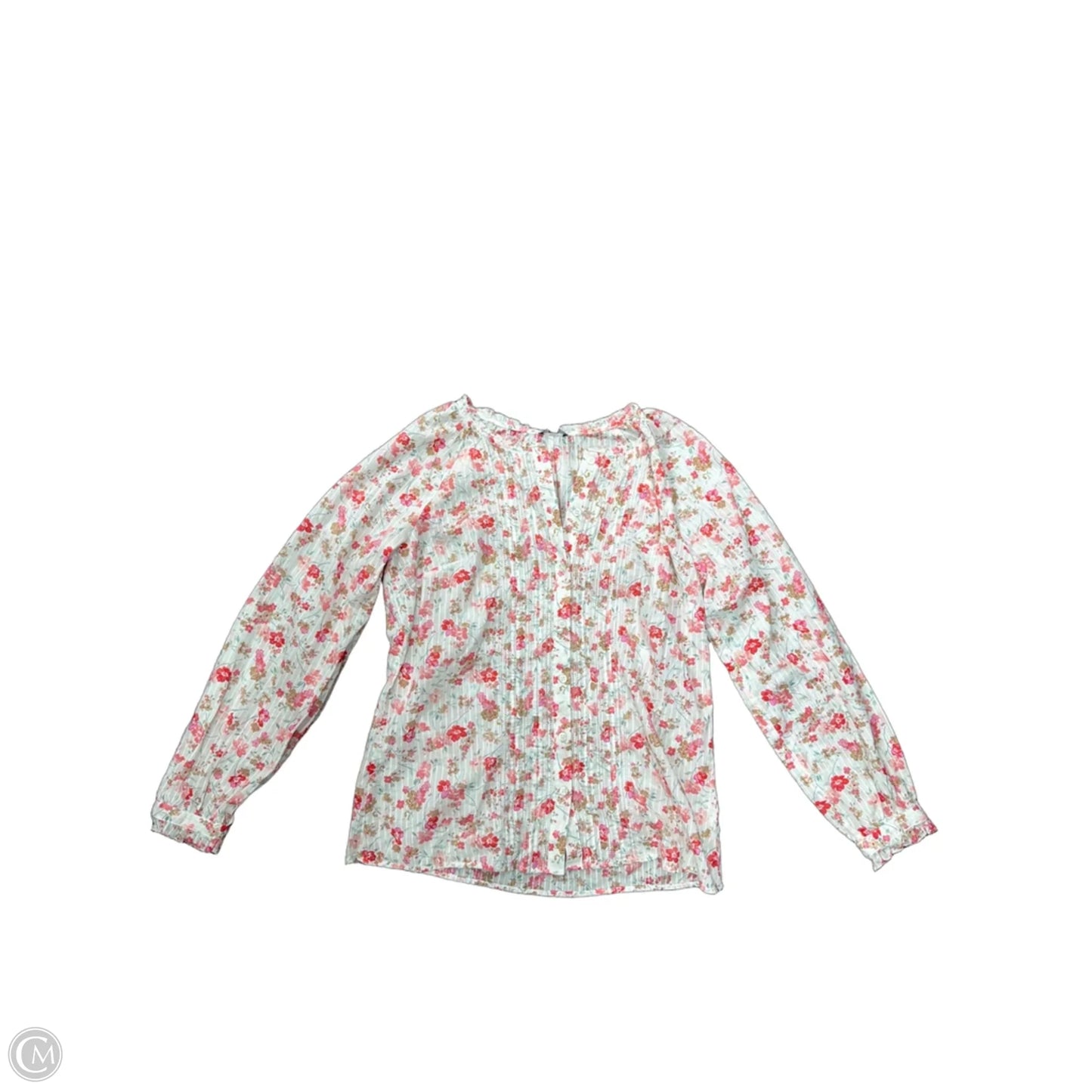 Top Long Sleeve By Talbots In Floral Print, Size: Xs