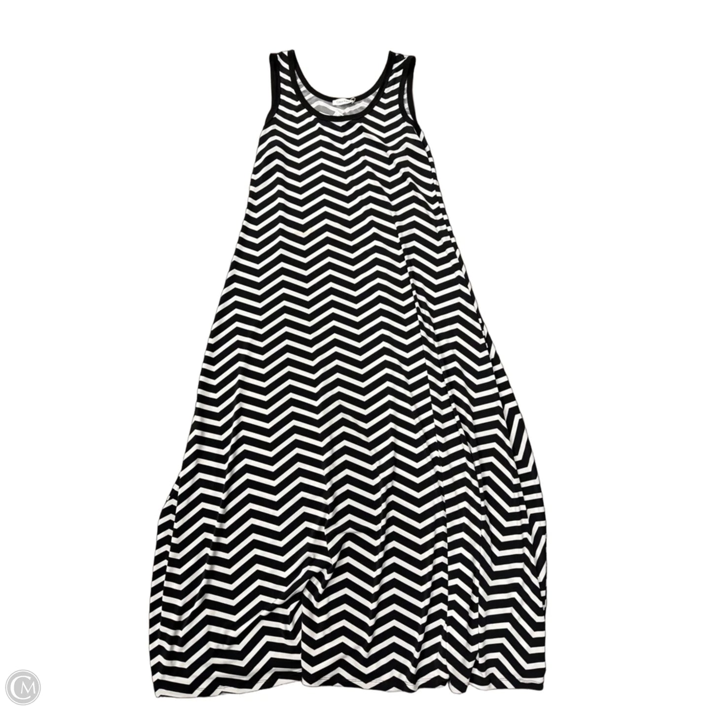 Dress Casual Maxi By Calvin Klein In Striped Pattern, Size: Xl
