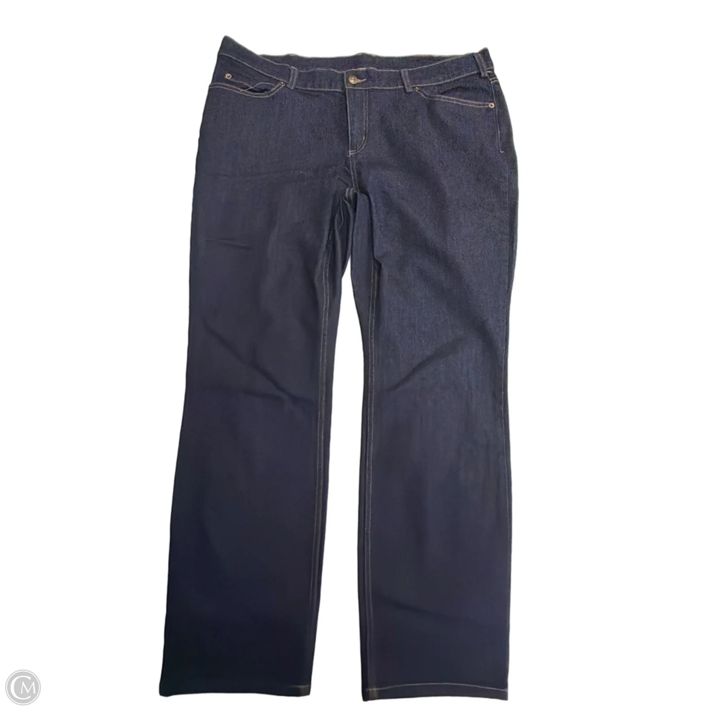 Jeans Straight By Duluth Trading In Blue Denim, Size: 18