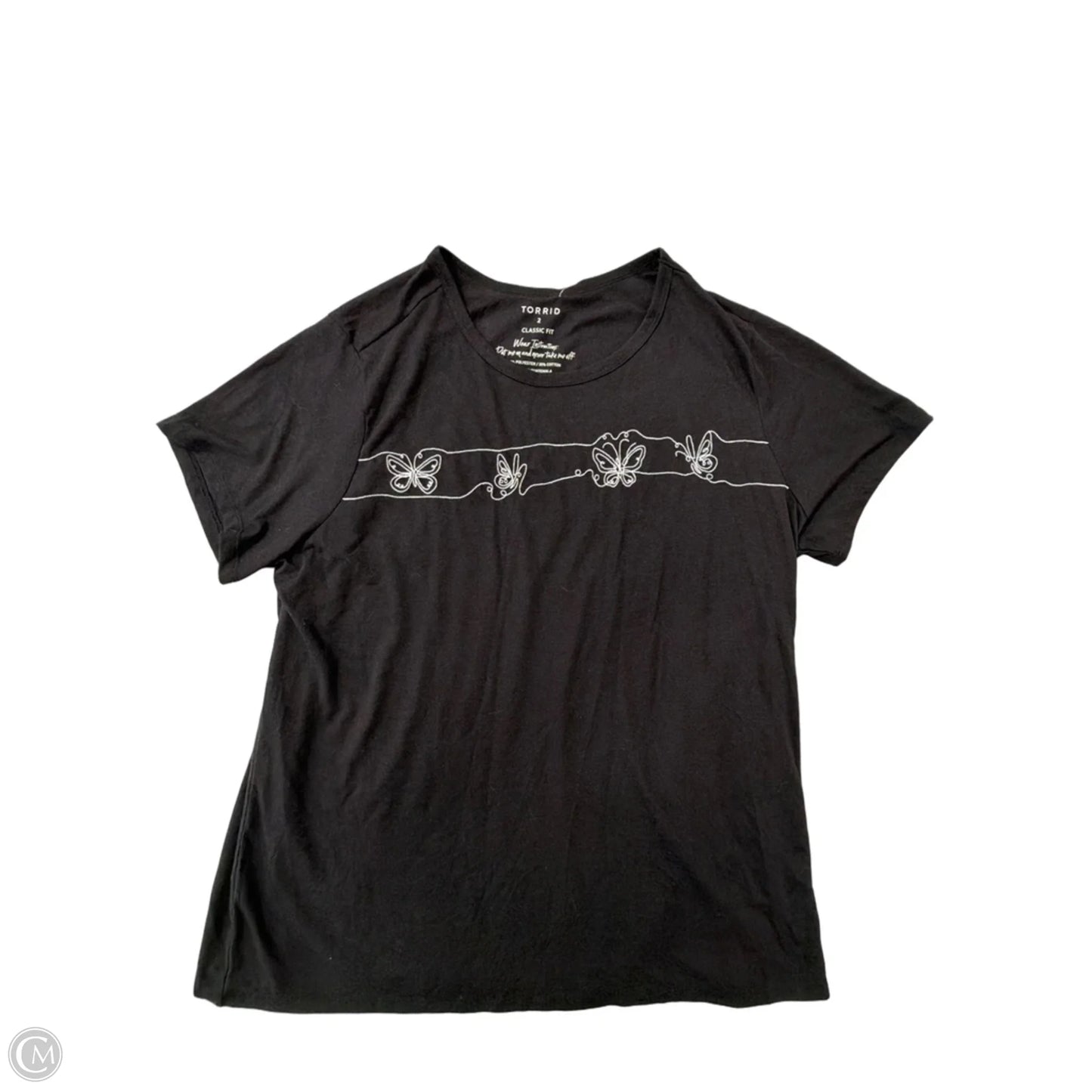Top Short Sleeve By Torrid In Black, Size: 2x