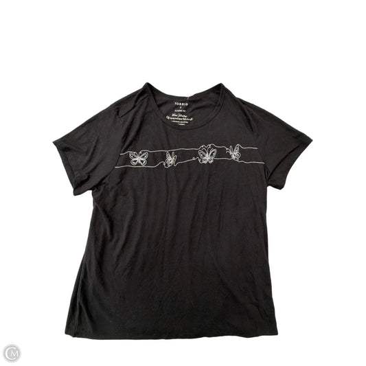 Top Short Sleeve By Torrid In Black, Size: 2x