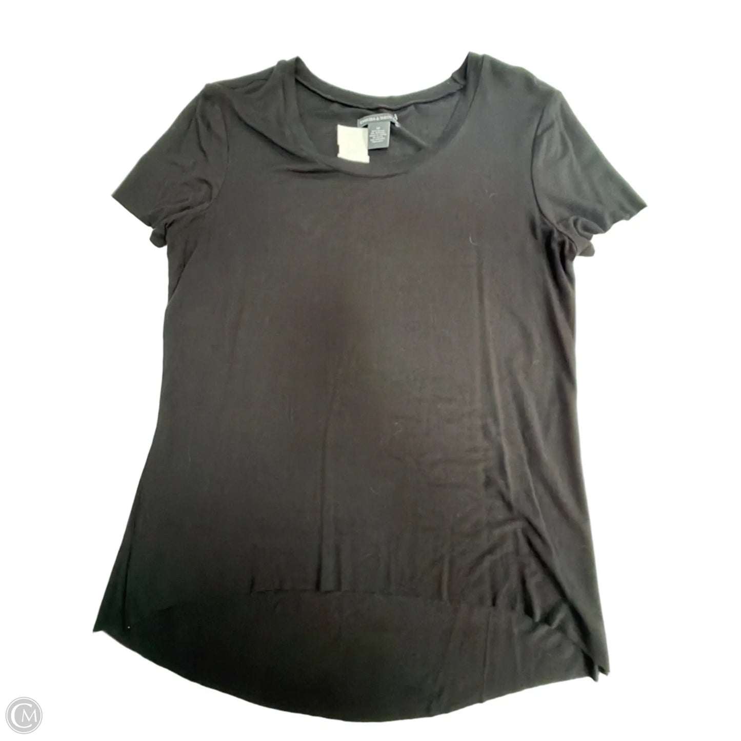 Top Short Sleeve By Chelsea And Theodore In Black, Size: M