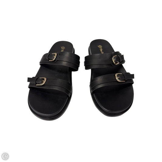 Sandals Flats By The Drop In Black, Size: 6.5