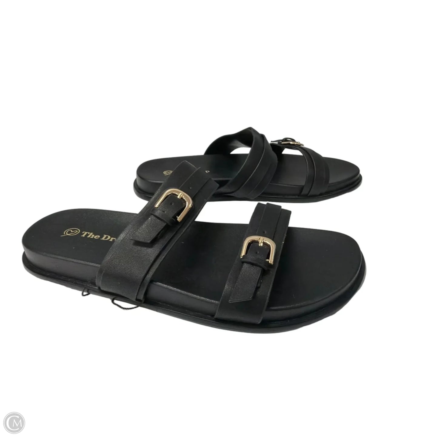 Sandals Flats By The Drop In Black, Size: 6.5