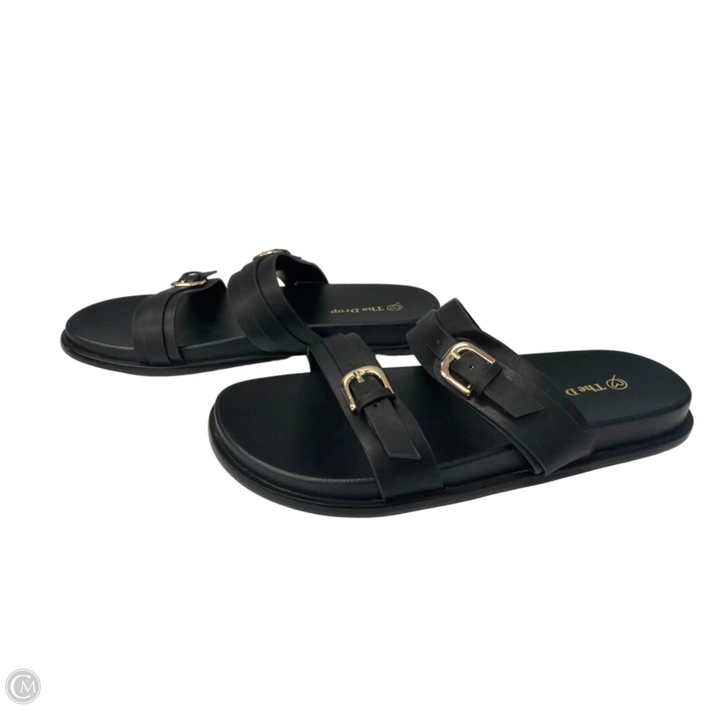 Sandals Flats By The Drop In Black, Size: 6.5
