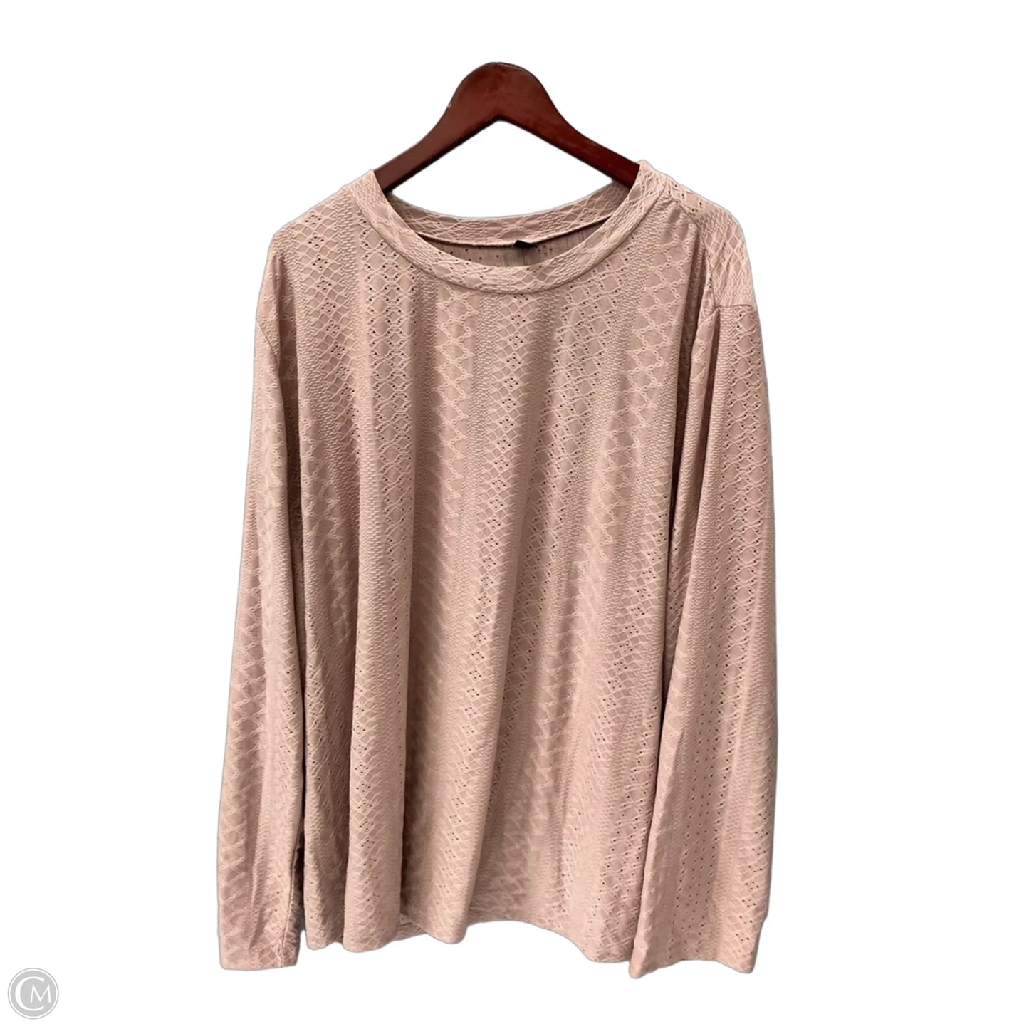 Top Long Sleeve By Shein In Pink, Size: 4x