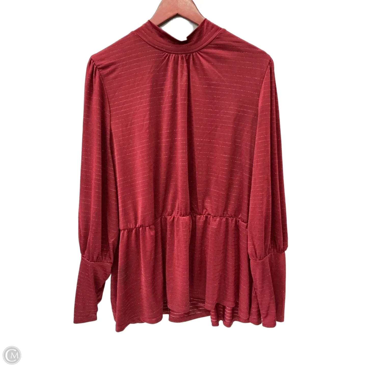 Top Long Sleeve By Lane Bryant In Maroon, Size: 2x