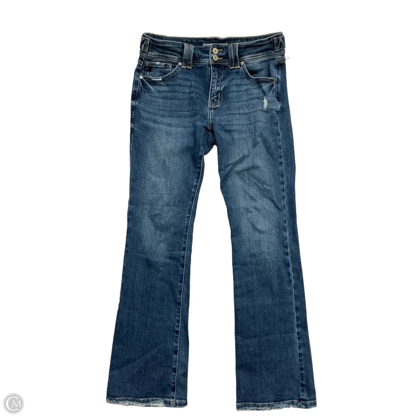 Jeans Flared By Kancan In Blue Denim, Size: 6